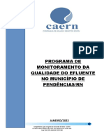 Programa de Monitoramento Da Qualidade Do Efluente No Município de Pendências/Rn