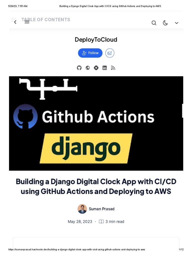 Building A Django Digital Clock App With CI - CD Using GitHub Actions ...