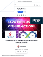 Efficient CI - CD For Java Applications With GitHub Actions