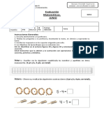 Evaluación MATEMÁTICAS MAYO