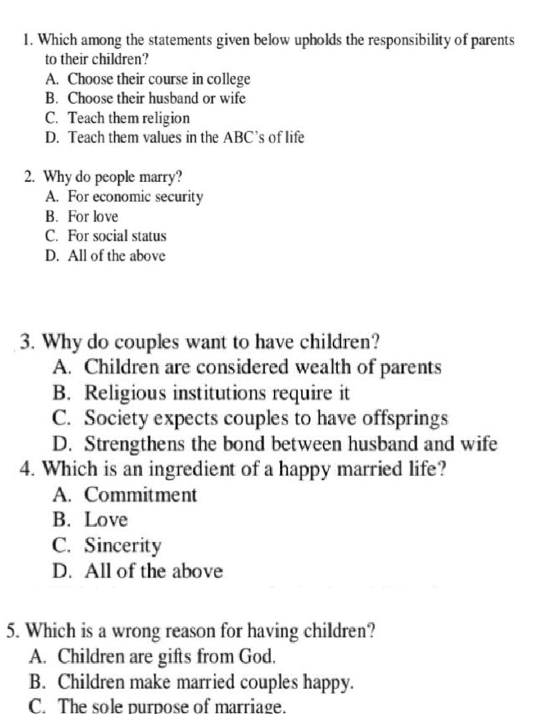 Health Quiz PDF
