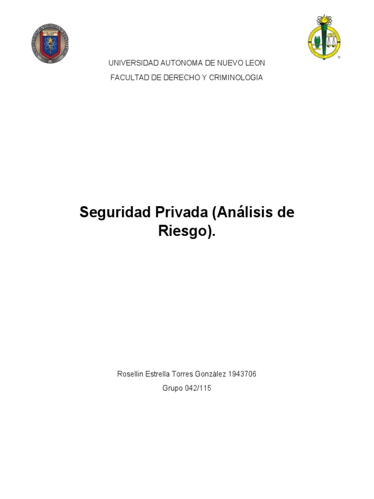 Análisis de Riesgos en Seguridad Privada | PDF | Riesgo | Valores
