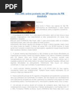 PEC 300 Sobre Protesto Em SP Esposa de PM Desabafa
