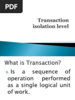 Transaction Isolation Levels