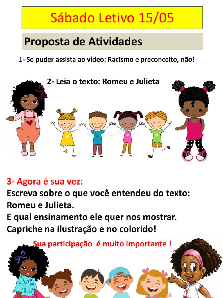 atividades do sabado letivo | PDF