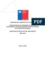 Respuestas A Consultas de Las Bases - Plan de Apoyos Adicionales 2023