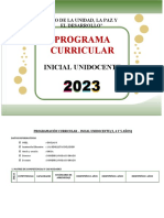 Programa Curricular Inicial Unidocente 2023