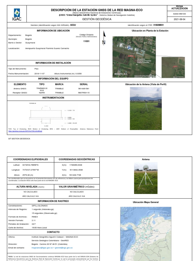Descripción de La Estación Gnss Aegu | PDF