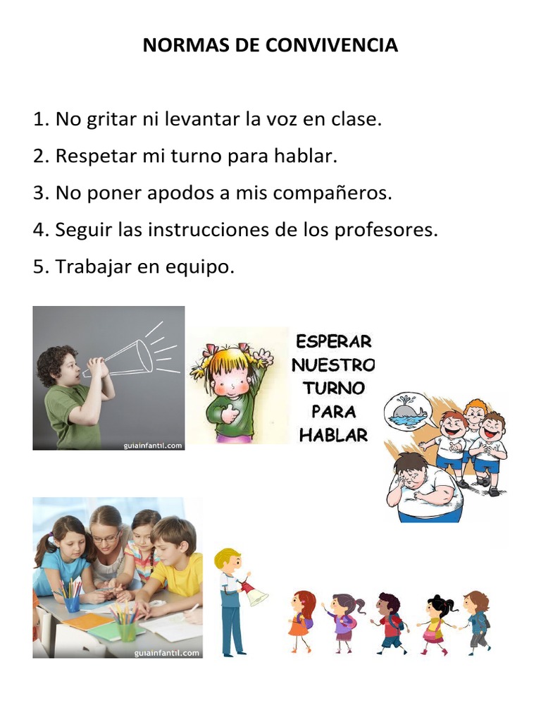 Normas de Convivencia Escolar | PDF | Artes del Lenguaje y Comunicación ...