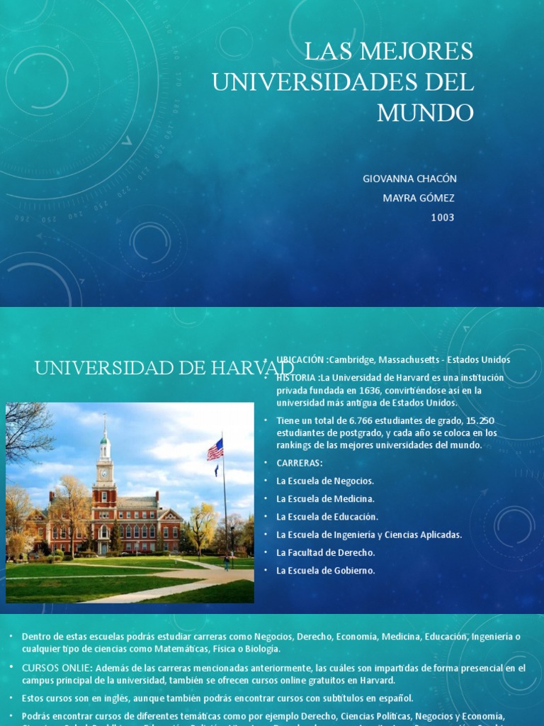 Las Mejores Universidades Del Mundo JM PDF