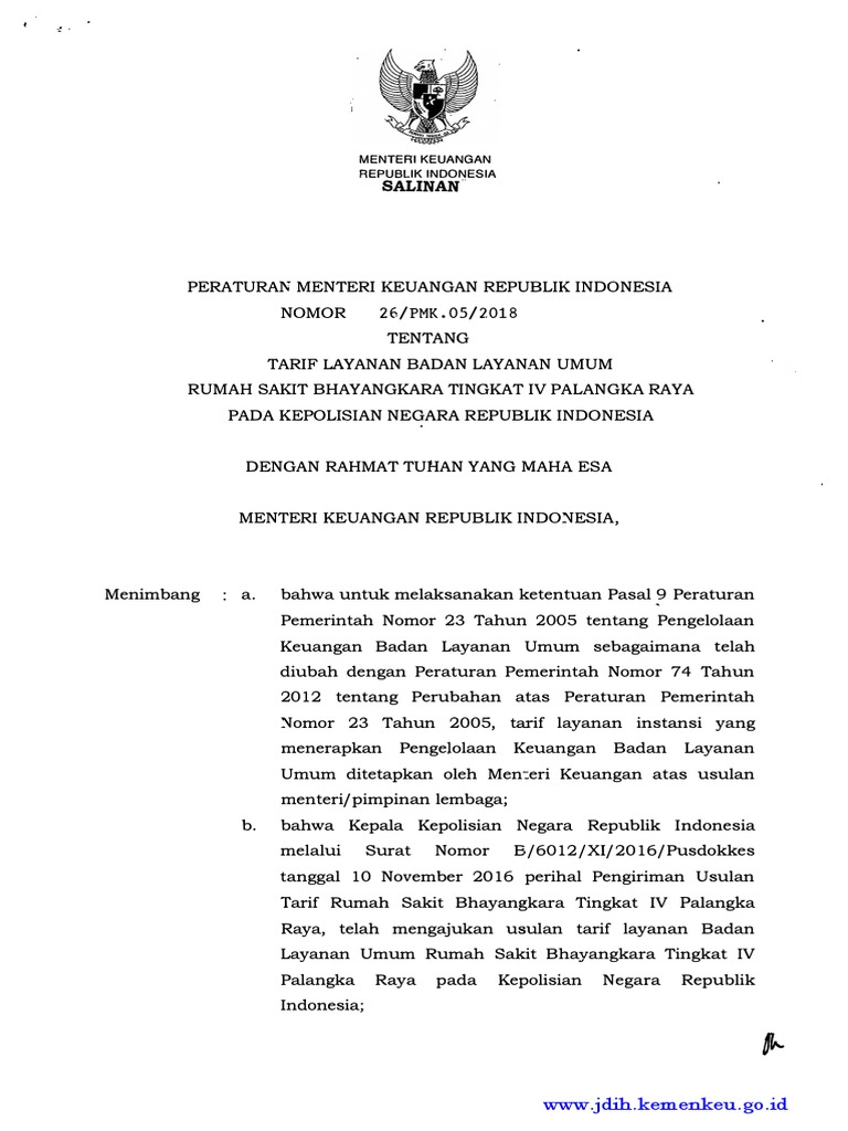 PMK 26 - 2018 | PDF