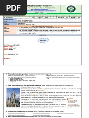 WEEKLY AGENDA 13-10TH
