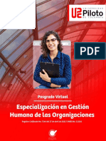 Especializacion en Gestion Humana de Las Organiaciones UniPiloto Virtual