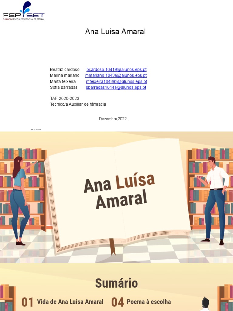 Análise da Vida e Obra de Ana Luísa Amaral | PDF