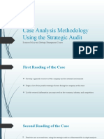 Case Analysis Methodology Using The Strategic Audit