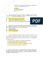 Exercícios - Etiqueta e Serviço de Sala - Aula 2