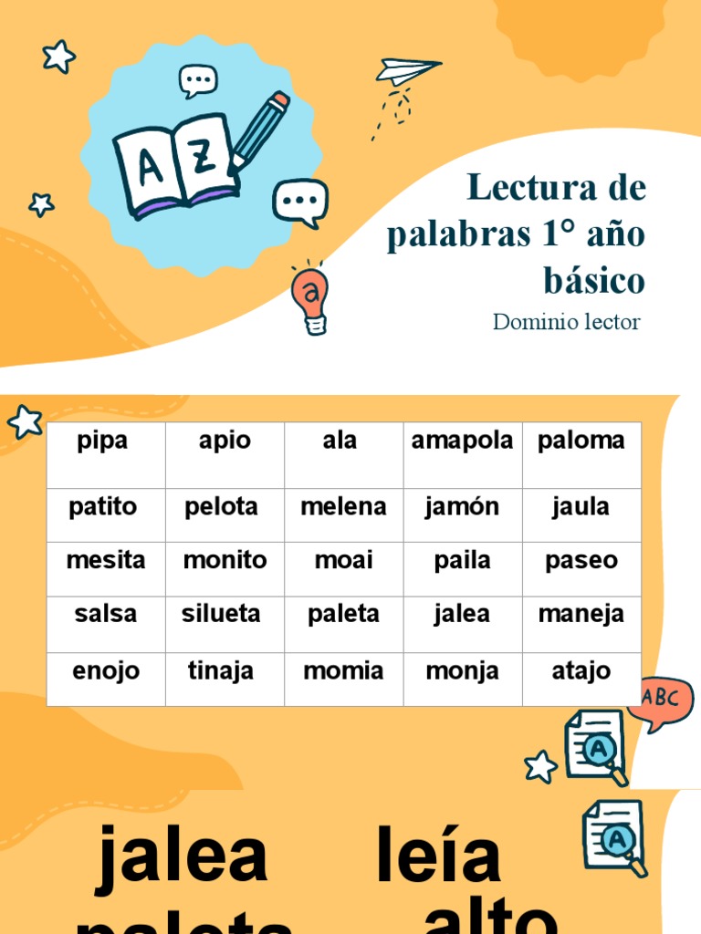 Lectura de Palabras para 1° Básico | PDF