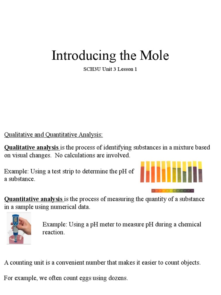 Lesson 1 Introducing The Mole PDF