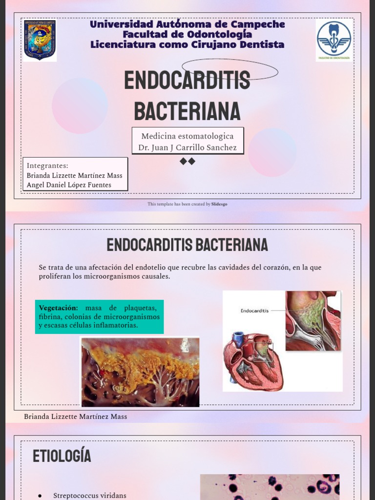 Endocarditis Bacteriana en Odontología | PDF | Enfermedades y ...