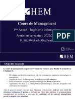 Cours de Management - S2 - 1ere Annee ES - 2022-2023