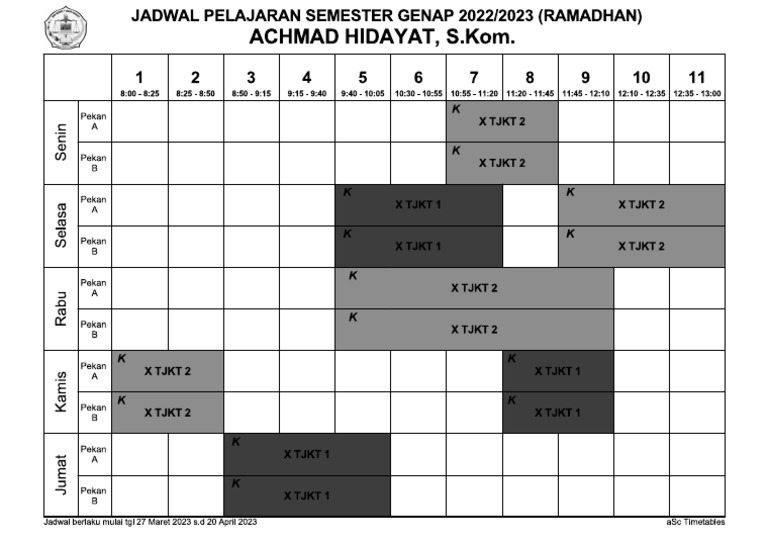 Jadwal Puasa PDF