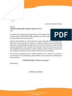 Carta de Presentacion A Constructora Latina Estudios y Proyectos S.A