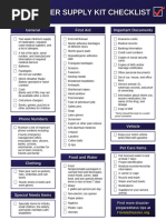 2022 Disaster Supply Kit Checklist