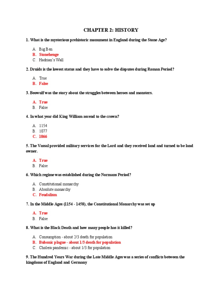 UK History & Culture Quiz | PDF | Monarchy Of The United Kingdom ...