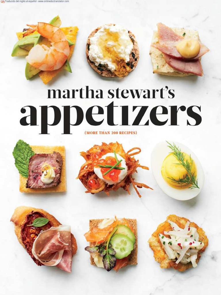 Martha Stewart's Appetizers (Español) | PDF | Queso | Panes, image size:768x1024