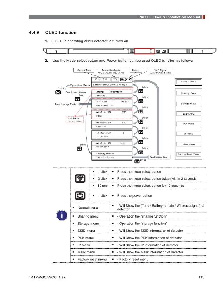 OLED Function User Manual Guide | PDF