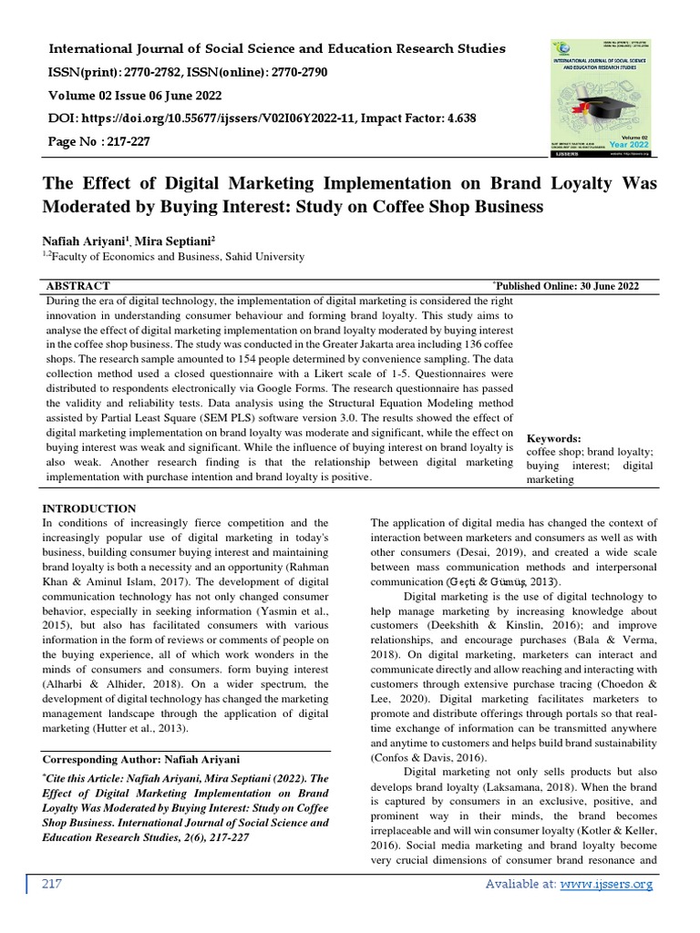 Digital Marketing's Impact on Brand Loyalty | PDF | Digital Marketing ...