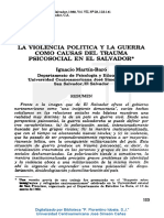 1988 La Violencia Política y La Guerra Como Causas Del Trauma RP1988 7 28 123 - 141