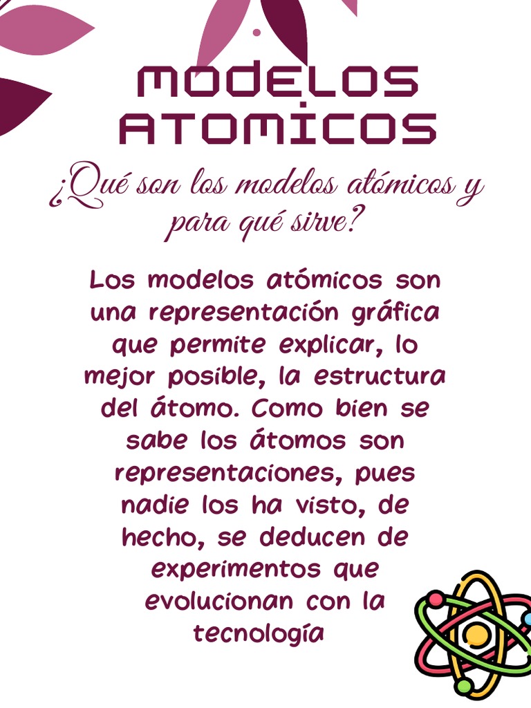 Modelos Atomicos Pdf átomos Núcleo Atómico
