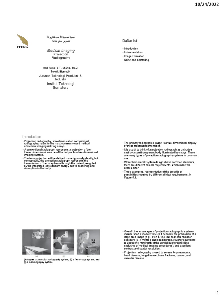 Projection Radiography | PDF | X Ray | Radiography