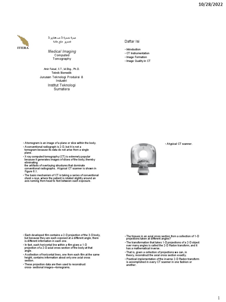 Computed Tomography | PDF | Ct Scan | Radiography