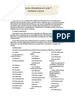 Legislación Alimentaria en Leche Y Productos Lácteos