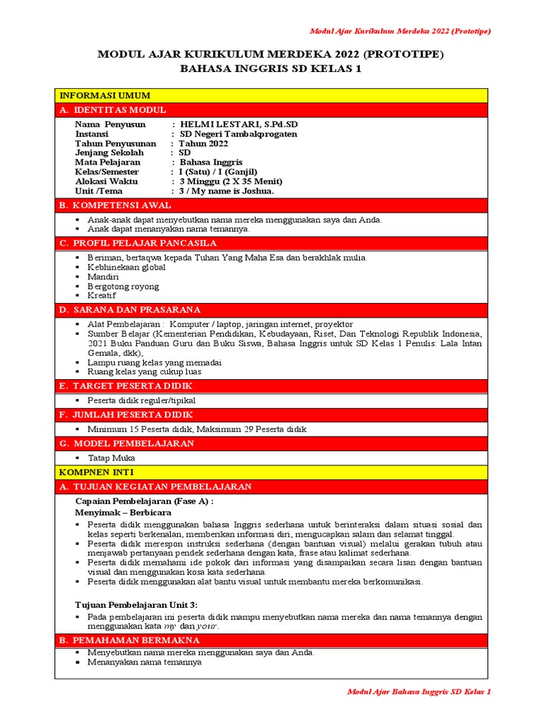 Modul Ajar BAB 3 | PDF | Seni & Disiplin Bahasa