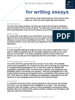 RESOURCE - Tips For Successful Essay Writing