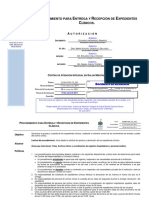 Dom-P091-I5 001 Procedimiento para Entrega y Recepcion de Expedientes Clinicos