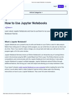 How To Use Jupyter Notebooks - Codecademy