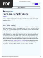 How To Use Jupyter Notebooks - Codecademy