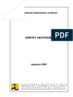 Prosedur Operasional Standar Survey Geot Tanah