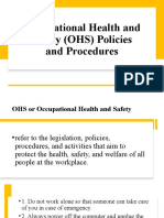 Occupational Health and Safety (OHS) Policies