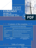 Sea Freight Company Project Proposal To Celebrate World Maritime Day by Slidesgo