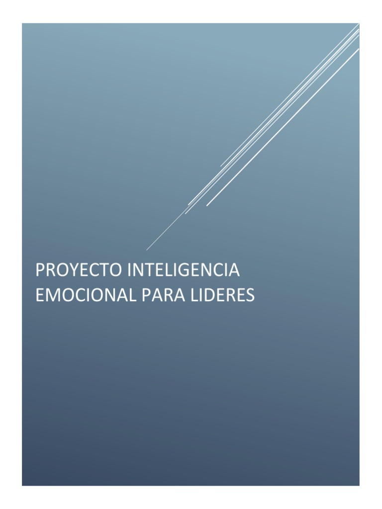 Inteligencia Emocional en Líderes Laborales | PDF | Salud y bienestar