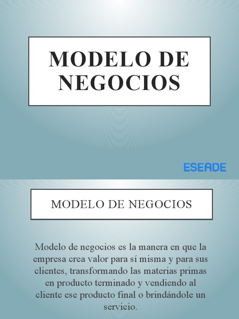 Modelo de Negocios | PDF | Modelo de negocio | Producto (Negocio)