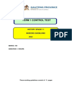 2022 GP History Grade 11 Term 1 Test Marking Guideline