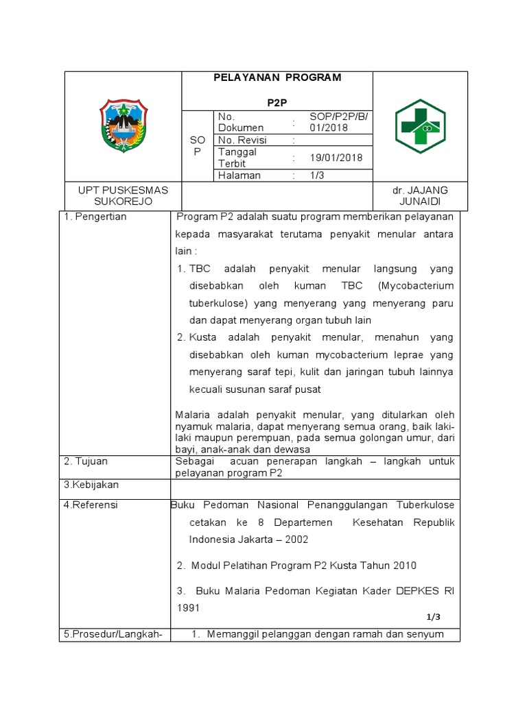 Pelayanan Program P2 Penyakit Menular | PDF | Pengembangan Diri | Sains ...