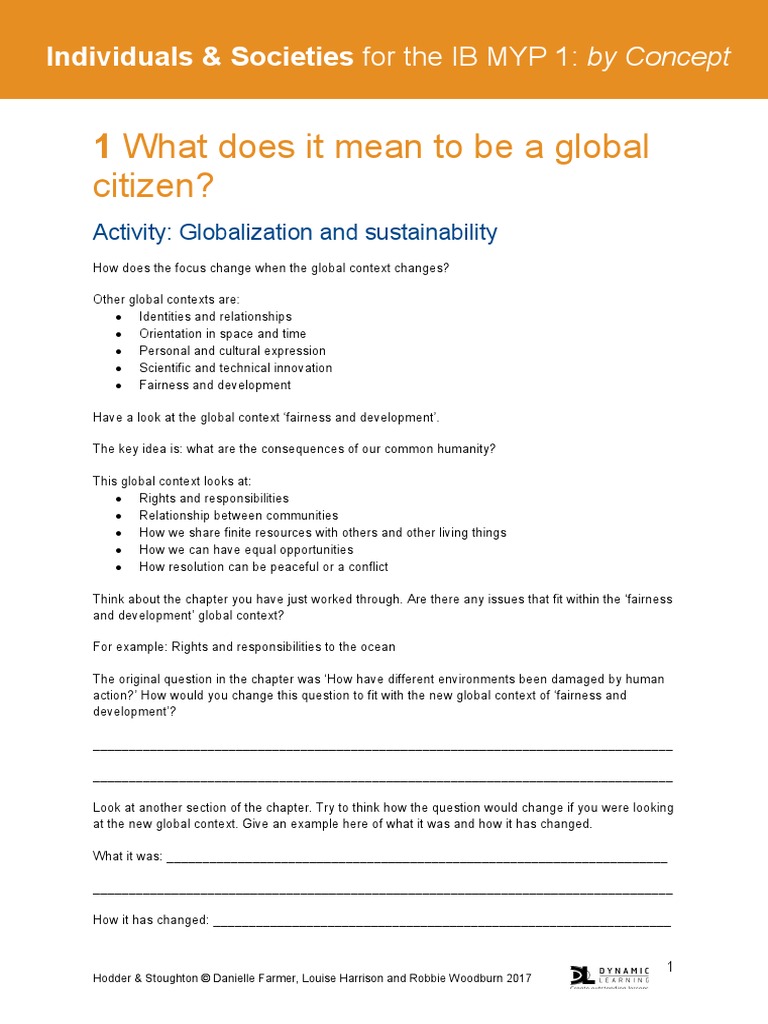 1c.activity - Globalization and Sustainability | Download Free PDF ...