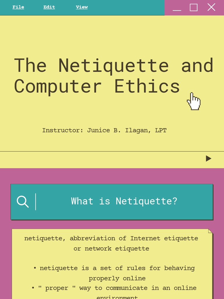 W3 module 2 lesson 4 the netiquette and computer ethics download free